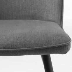 Red Living Chaises Delvin (lot de 2) - Tissu / Métal - Gris / Noir -Chaises Boutique 1000266966 210525 14343000202 DETAILS P000000001000266966