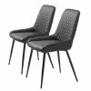 Red Living Chaises Dela II (lot de 2) - Imitation cuir / Métal - Marron foncé / Noir 2 Red Living Chaises Dela II (lot de 2) - Imitation cuir / Métal - Marron foncé / Noir -Chaises Boutique 1000266985 210525 14343600312 IMAGE P000000001000266985