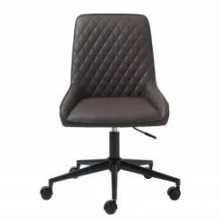 Red Living Chaise de bureau pivotante Dela II - Imitation cuir / Métal - Marron foncé / Noir -Chaises Boutique 1000267003 210615 08400800003 DETAILS P000000001000267003