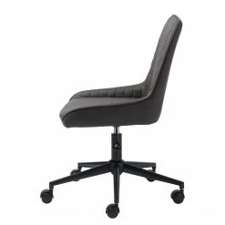 Red Living Chaise de bureau pivotante Dela II - Imitation cuir / Métal - Marron foncé / Noir -Chaises Boutique 1000267003 210615 08400900004 DETAILS P000000001000267003