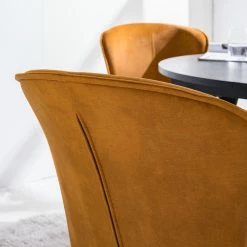 Ars manufacti Chaises capitonnées Yves (lot de 2) - Ocre -Chaises Boutique 1000270000 220615 023 MOOD DETAILS P000000001000270000 mood