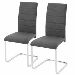 Loftscape Chaises cantilever Aleksa (lot de 2) - Anthracite