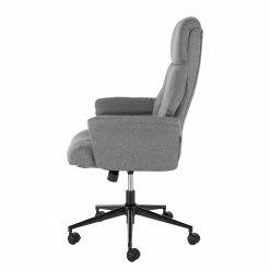 Furnitive Chaise de bureau Barking - (avec fonction massage) - Tissage à plat / Métal - Gris / Noir -Chaises Boutique 1000272622 220609 035 DETAILS P000000001000272622