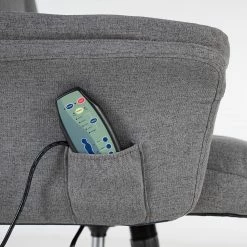 Furnitive Chaise de bureau Barking - (avec fonction massage) - Tissage à plat / Métal - Gris / Noir -Chaises Boutique 1000272622 220609 058 DETAILS P000000001000272622