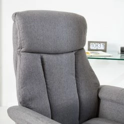 Furnitive Chaise de bureau Barking - (avec fonction massage) - Tissage à plat / Métal - Gris / Noir -Chaises Boutique 1000272622 220628 030 DETAILS P000000001000272622