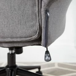 Furnitive Chaise de bureau Barking - (avec fonction massage) - Tissage à plat / Métal - Gris / Noir -Chaises Boutique 1000272622 220628 033 DETAILS P000000001000272622