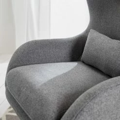 Furnitive Chaise de bureau massant Barnard - (avec fonction massage) Tissu / Métal - Gris clair / Chrome -Chaises Boutique 1000272624 220629 023 MOOD DETAILS P000000001000272624 mood