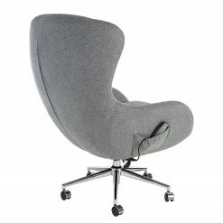 Furnitive Chaise de bureau massant Barnard - (avec fonction massage) Tissu / Métal - Gris clair / Chrome -Chaises Boutique 1000272624 220629 060 DETAILS P000000001000272624