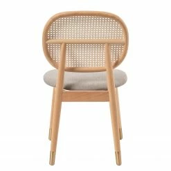 Studio Copenhagen Chaises Coy (lot de 2) - Rotin et tissu / Hêtre massif - Cappuccino 13 Studio Copenhagen Chaises Coy (lot de 2) - Rotin et tissu / Hêtre massif - Cappuccino -Chaises Boutique 1000273456 220420 040 DETAILS P000000001000273456