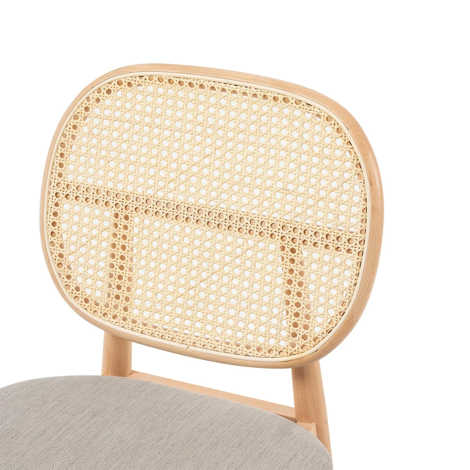 Studio Copenhagen Chaises Coy (lot de 2) - Rotin et tissu / Hêtre massif - Cappuccino 7 Studio Copenhagen Chaises Coy (lot de 2) - Rotin et tissu / Hêtre massif - Cappuccino – Image 5