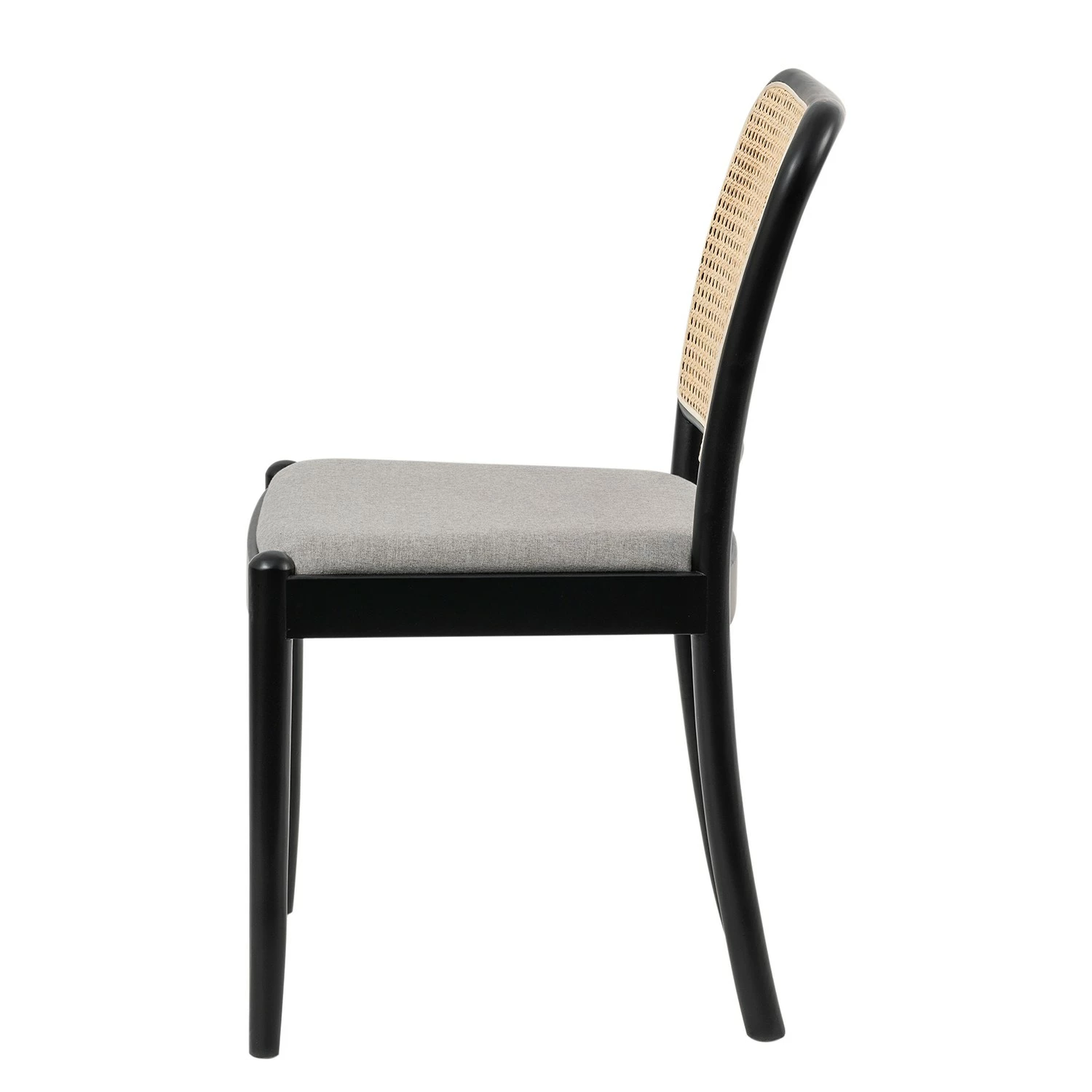 Studio Copenhagen Chaises Cutis (lot de 2) - Rotin et tissu / Hêtre massif - Gris lumineux 8 Studio Copenhagen Chaises Cutis (lot de 2) - Rotin et tissu / Hêtre massif - Gris lumineux – Image 6