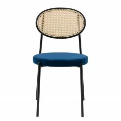 Studio Copenhagen Chaises Davie (lot de 2) - Rotin et tissu / Métal - Bleu 20 Studio Copenhagen Chaises Davie (lot de 2) - Rotin et tissu / Métal - Bleu -Chaises Boutique 1000273462 220420 030 DETAILS P000000001000273462