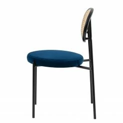 Studio Copenhagen Chaises Davie (lot de 2) - Rotin et tissu / Métal - Bleu 21 Studio Copenhagen Chaises Davie (lot de 2) - Rotin et tissu / Métal - Bleu -Chaises Boutique 1000273462 220420 035 DETAILS P000000001000273462