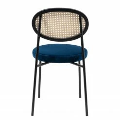 Studio Copenhagen Chaises Davie (lot de 2) - Rotin et tissu / Métal - Bleu 22 Studio Copenhagen Chaises Davie (lot de 2) - Rotin et tissu / Métal - Bleu -Chaises Boutique 1000273462 220420 040 DETAILS P000000001000273462
