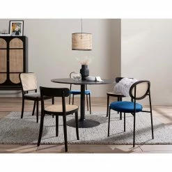 Studio Copenhagen Chaises Davie (lot de 2) - Rotin et tissu / Métal - Bleu 17 Studio Copenhagen Chaises Davie (lot de 2) - Rotin et tissu / Métal - Bleu -Chaises Boutique 1000273462 220819 020 MOOD DETAILS P000000001000273462 mood