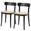 Studio Copenhagen Chaises Darcey (lot de 2) - Contreplaqué et rotin / Hêtre massif - Rotin / Noir -Chaises Boutique 1000273464 220816 010 IMAGE P000000001000273464