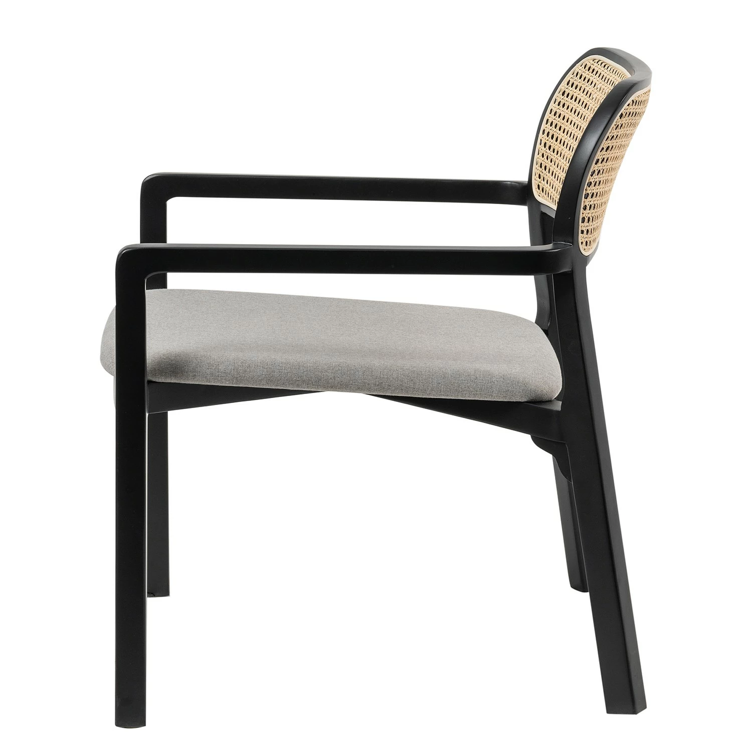 Studio Copenhagen Fauteuil de jardin Elena - Rotin et tissu / Hêtre massif - Gris lumineux 11 Studio Copenhagen Fauteuil de jardin Elena - Rotin et tissu / Hêtre massif - Gris lumineux – Image 9