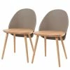 Mørteens Chaises Doon (lot de 2) - Matière plastique / Hêtre massif - Taupe / Hêtre -Chaises Boutique 1000273467 220420 010 IMAGE P000000001000273467