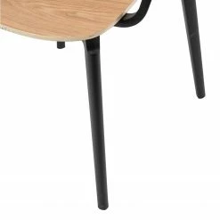 Studio Copenhagen Chaises à accoudoirs Day (lot de 2) - Contreplaqué / Matière plastique - Imitation chêne / Noir -Chaises Boutique 1000273479 220420 055 DETAILS P000000001000273479