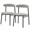 Studio Copenhagen Chaises Embi (lot de 2) - Tissu / Métal - Gris / Noir -Chaises Boutique 1000273482 220420 010 IMAGE P000000001000273482