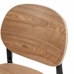 Studio Copenhagen Chaises Day (lot de 2) - Contreplaqué / Matière plastique - Imitation chêne / Noir -Chaises Boutique 1000273483 220420 045 DETAILS P000000001000273483