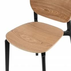 Studio Copenhagen Chaises Day (lot de 2) - Contreplaqué / Matière plastique - Imitation chêne / Noir -Chaises Boutique 1000273483 220420 050 DETAILS P000000001000273483