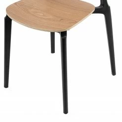 Studio Copenhagen Chaises Day (lot de 2) - Contreplaqué / Matière plastique - Imitation chêne / Noir -Chaises Boutique 1000273483 220420 055 DETAILS P000000001000273483
