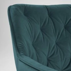 Jack & Alice Chaises à accoudoirs Kiana (lot de 2) - Velours / Acier - Bleu pétrole / Noir -Chaises Boutique 1000274208 210618 10464100043 DETAILS P000000001000274208