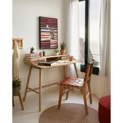 Maison Belfort Chaises Charles (lot de 2) - Cuir / Teck massif - Cognac / Teck -Chaises Boutique 1000274209 210618 10464100045 MOOD DETAILS P000000001000274209 mood