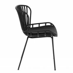 Mørteens Chaises Sakira (lot de 4) - Imitation cuir / Acier - Noir -Chaises Boutique 1000274225 210618 10464300174 DETAILS P000000001000274225