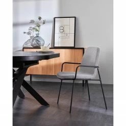 Fredriks Chaises à accoudoirs Gina (lot de 2) - Gris -Chaises Boutique 1000274236 210618 10464500277 MOOD DETAILS P000000001000274236 mood