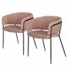 Jack & Alice Chaises accoudoirs Vilhena IV (lot de 2) - Velours côtelé - Rose vieilli -Chaises Boutique 1000274237 210618 10464500285 IMAGE P000000001000274237
