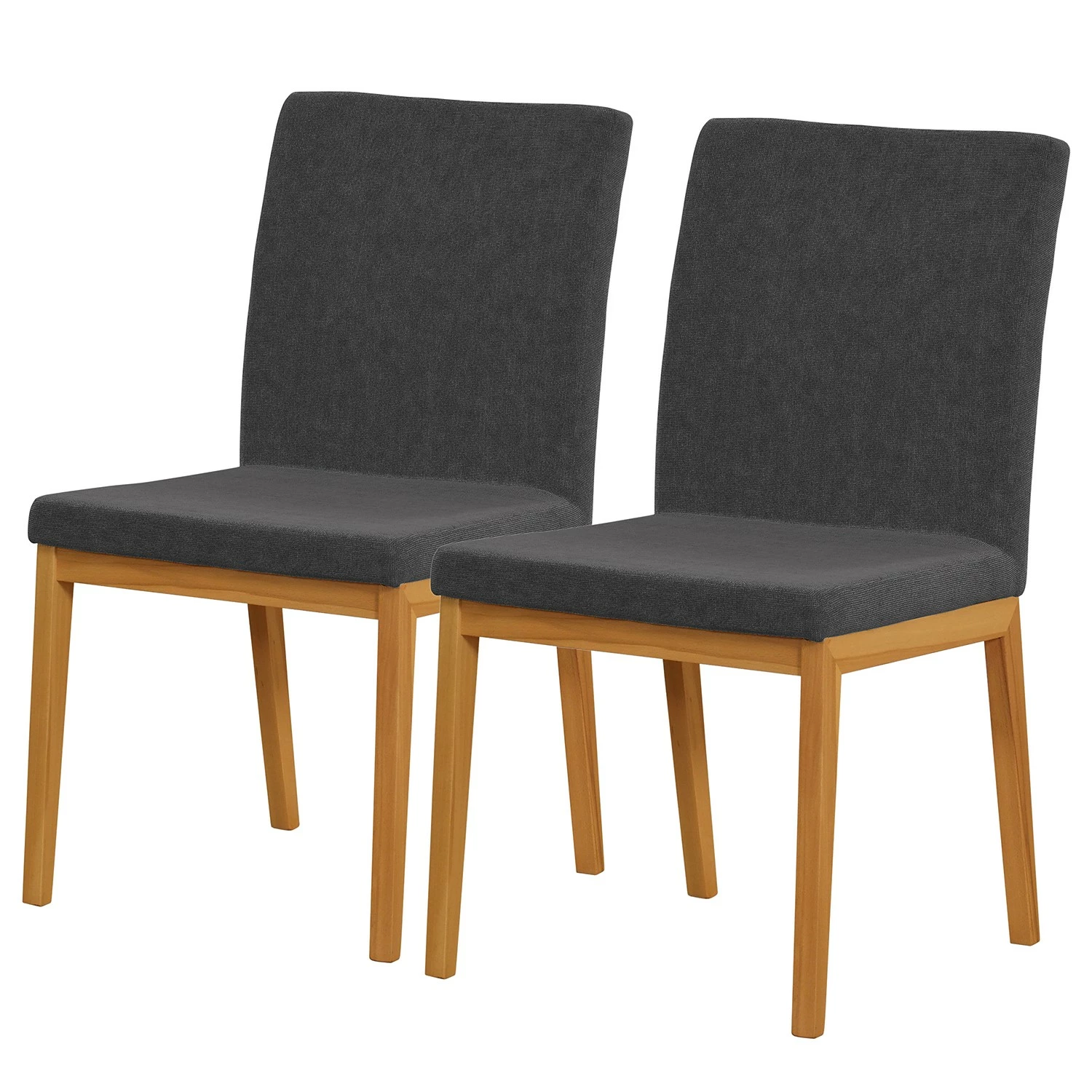 Norrwood Chaises capitonnées Athie (lot de 2) - Anthracite 3 Norrwood Chaises capitonnées Athie (lot de 2) - Anthracite
