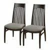 Velvet Studio Chaises Roanne (lot de 2) - Tissu / Hêtre massif - Gris sable / Marron foncé -Chaises Boutique 1000274334 210709 14180600250 IMAGE P000000001000274334