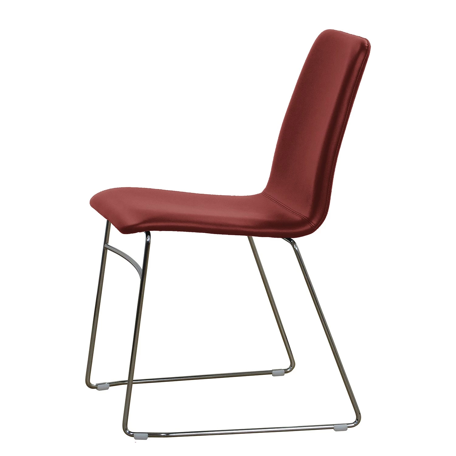 Red Living Chaises capitonnées Myko (lot de 2) - Carmin 5 Red Living Chaises capitonnées Myko (lot de 2) - Carmin – Image 3