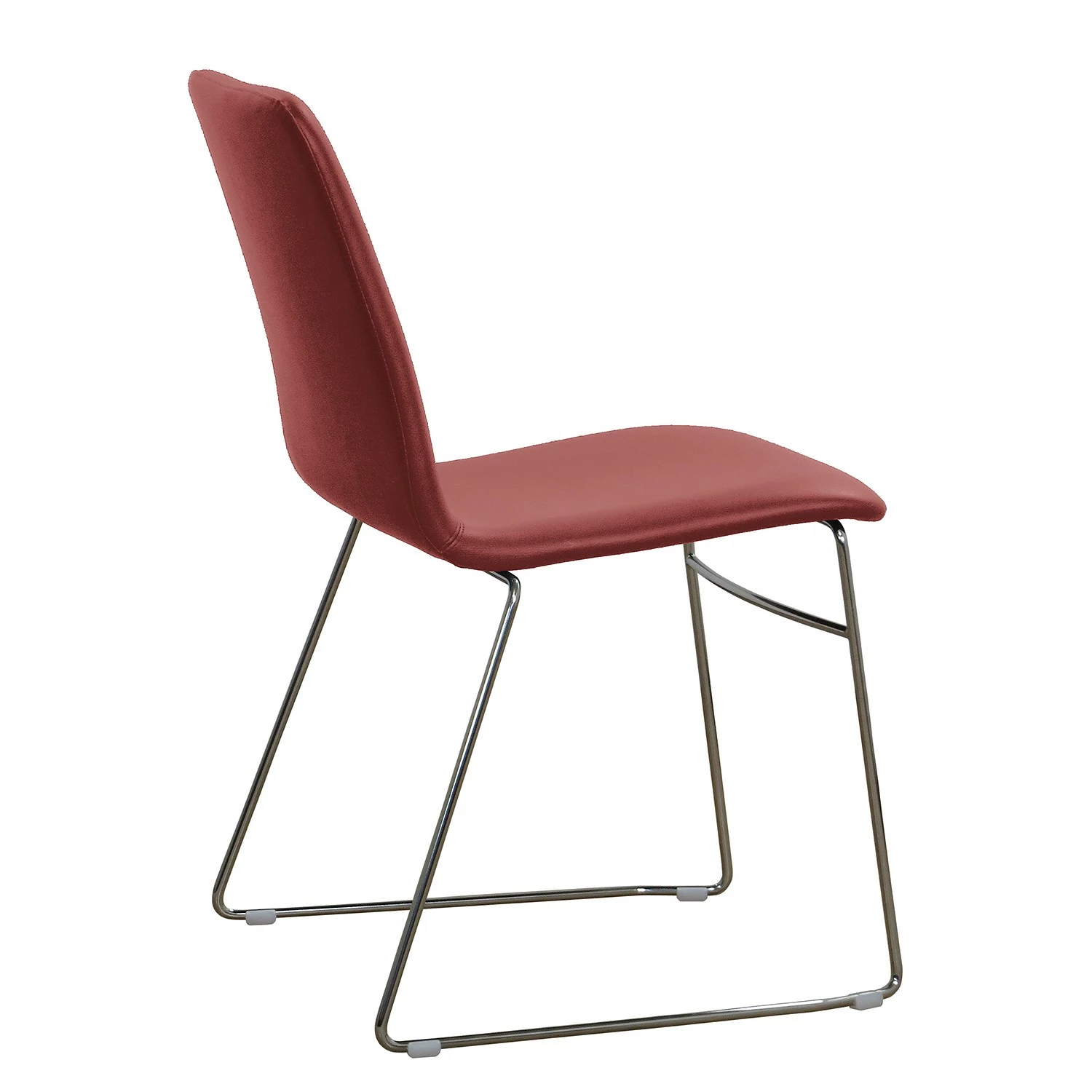 Red Living Chaises capitonnées Myko (lot de 2) - Carmin 6 Red Living Chaises capitonnées Myko (lot de 2) - Carmin – Image 4