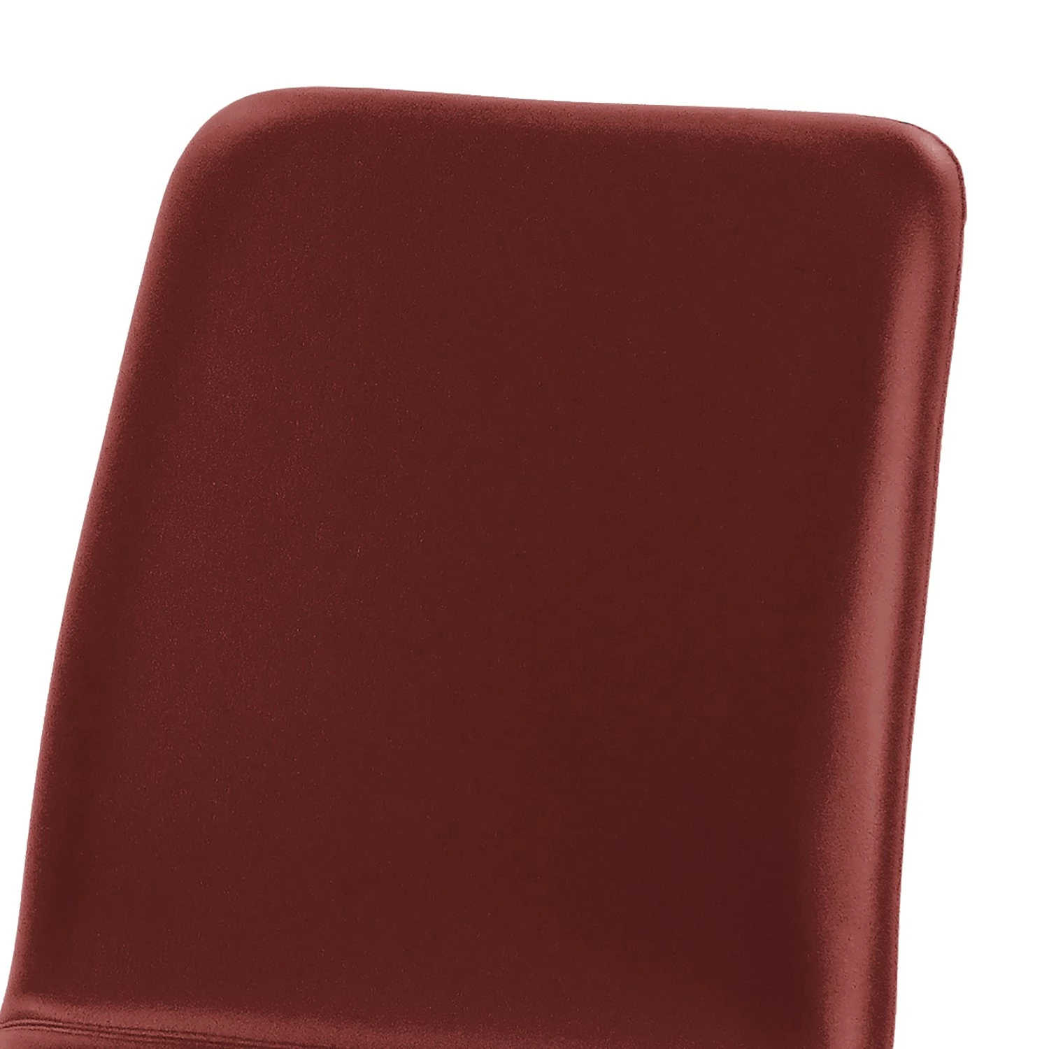 Red Living Chaises capitonnées Myko (lot de 2) - Carmin 7 Red Living Chaises capitonnées Myko (lot de 2) - Carmin – Image 5