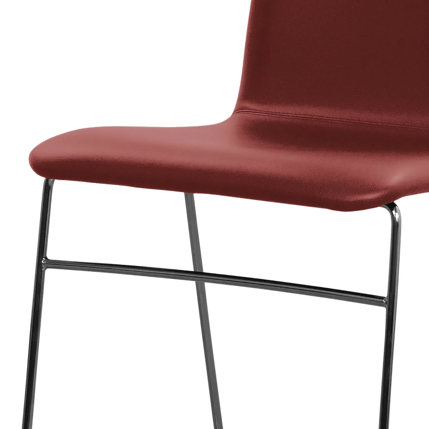 Red Living Chaises capitonnées Myko (lot de 2) - Carmin 8 Red Living Chaises capitonnées Myko (lot de 2) - Carmin – Image 6
