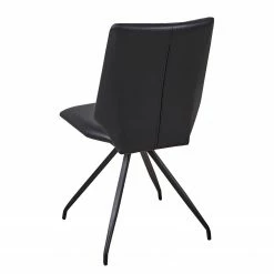 Loftscape Chaises Diva (Lot de 2) - Imitation cuir / Acier - Noir -Chaises Boutique 1000274856 210629 14280700111 DETAILS P000000001000274856