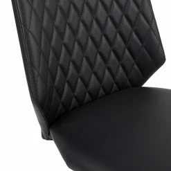 Loftscape Chaises Diva (Lot de 2) - Imitation cuir / Acier - Noir -Chaises Boutique 1000274856 210629 14280700114 DETAILS P000000001000274856