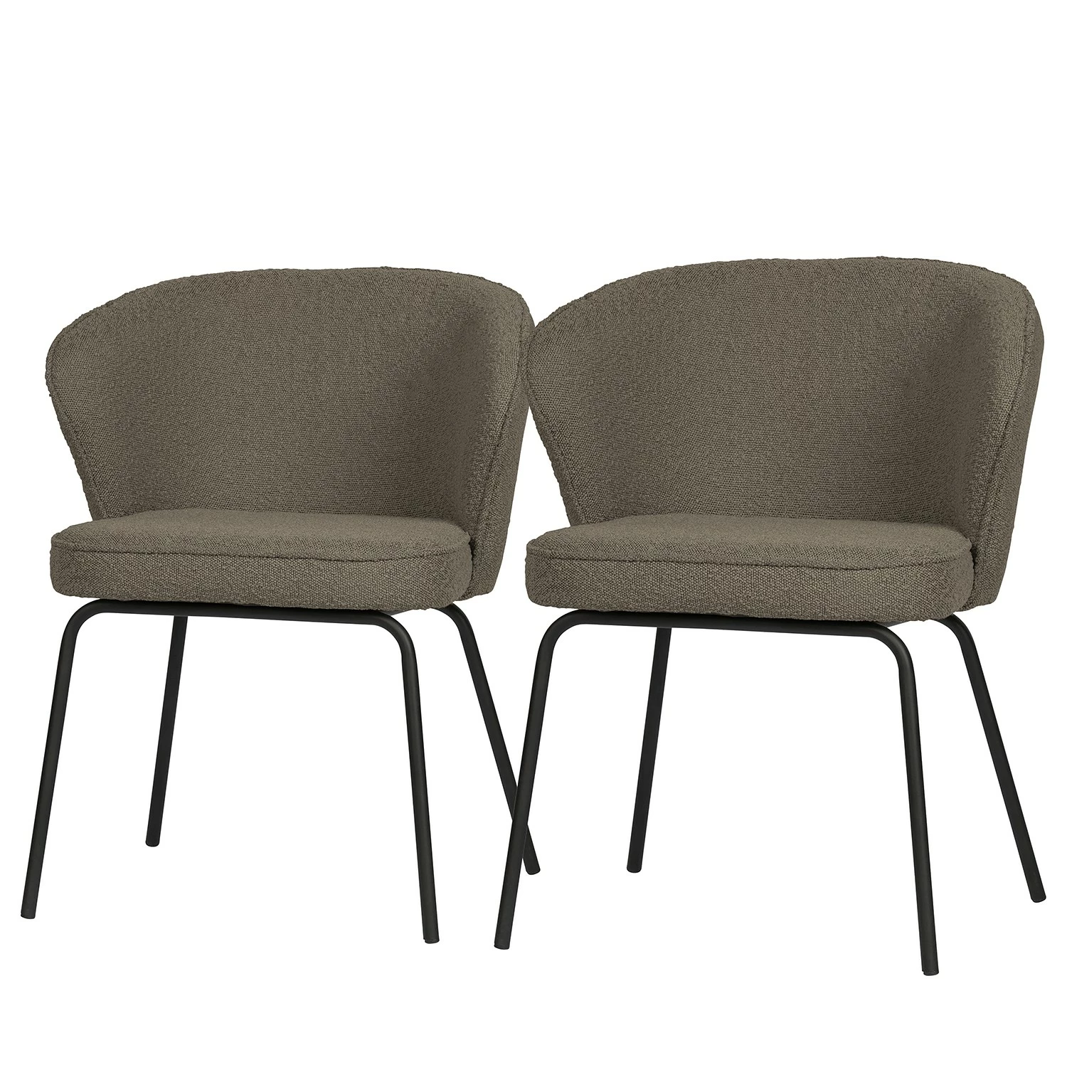 Red Living Chaises capitonnées Bird I (lot de 2) - Taupe 3 Red Living Chaises capitonnées Bird I (lot de 2) - Taupe