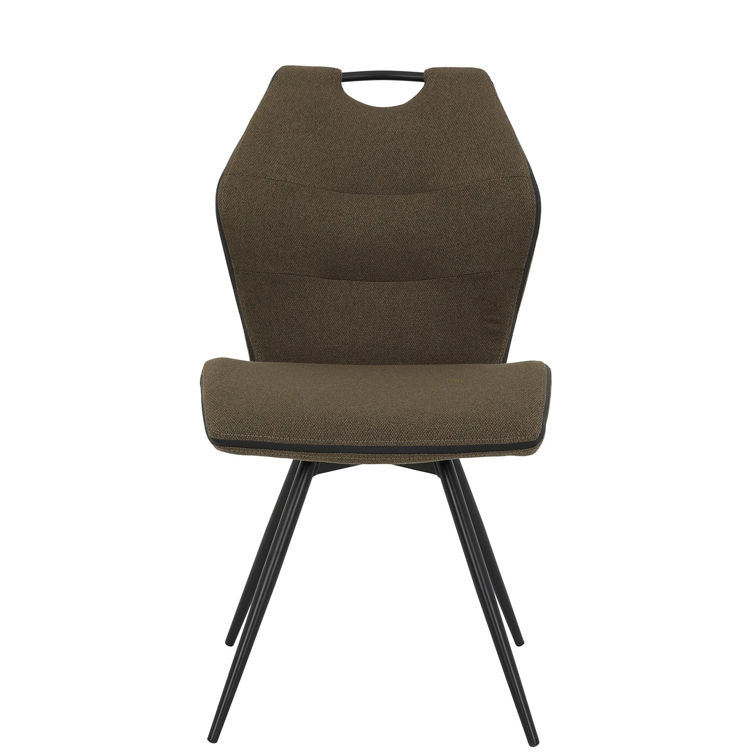 Red Living Chaise capitonnée Theres - Marron-noir - Lot de 2 5 Red Living Chaise capitonnée Theres - Marron-noir - Lot de 2 – Image 3