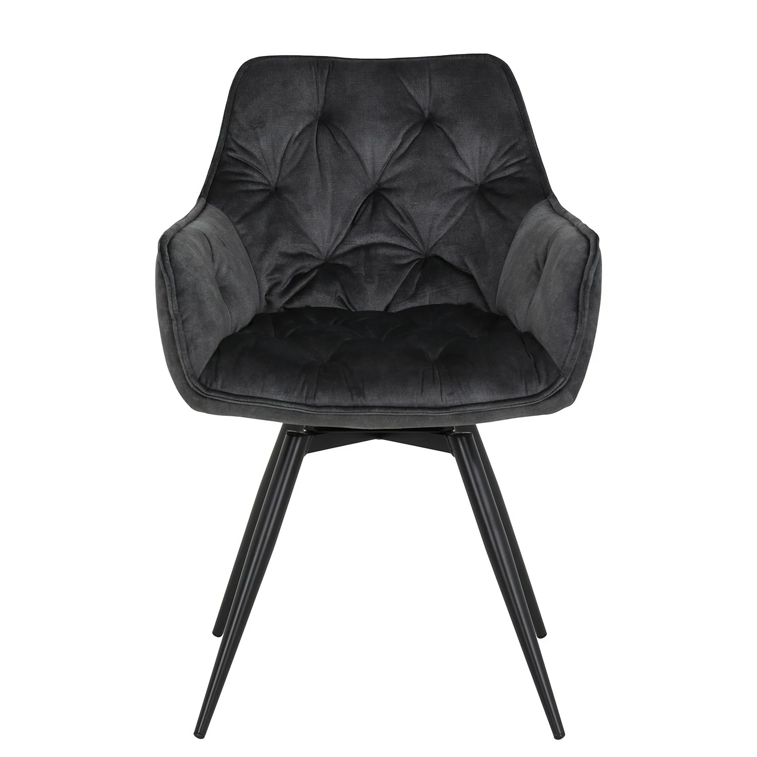 Red Living Chaises à accoudoirs Thea (lot de 2) - Anthracite 4 Red Living Chaises à accoudoirs Thea (lot de 2) - Anthracite – Image 2