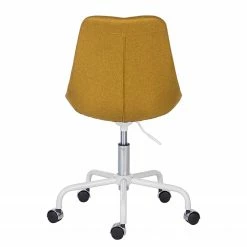 Mørteens Chaise pivotante Aledas - Tissu Cors: Jaune curry - Blanc -Chaises Boutique 1000277880 220330 050 DETAILS P000000001000277880