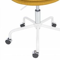 Mørteens Chaise pivotante Aledas - Tissu Cors: Jaune curry - Blanc -Chaises Boutique 1000277880 220330 110 DETAILS P000000001000277880