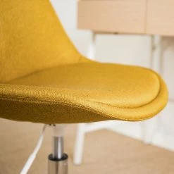 Mørteens Chaise pivotante Aledas - Tissu Cors: Jaune curry - Blanc -Chaises Boutique 1000277880 220524 030 DETAILS P000000001000277880