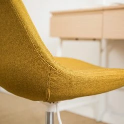 Mørteens Chaise pivotante Aledas - Tissu Cors: Jaune curry - Blanc -Chaises Boutique 1000277880 220524 032 DETAILS P000000001000277880