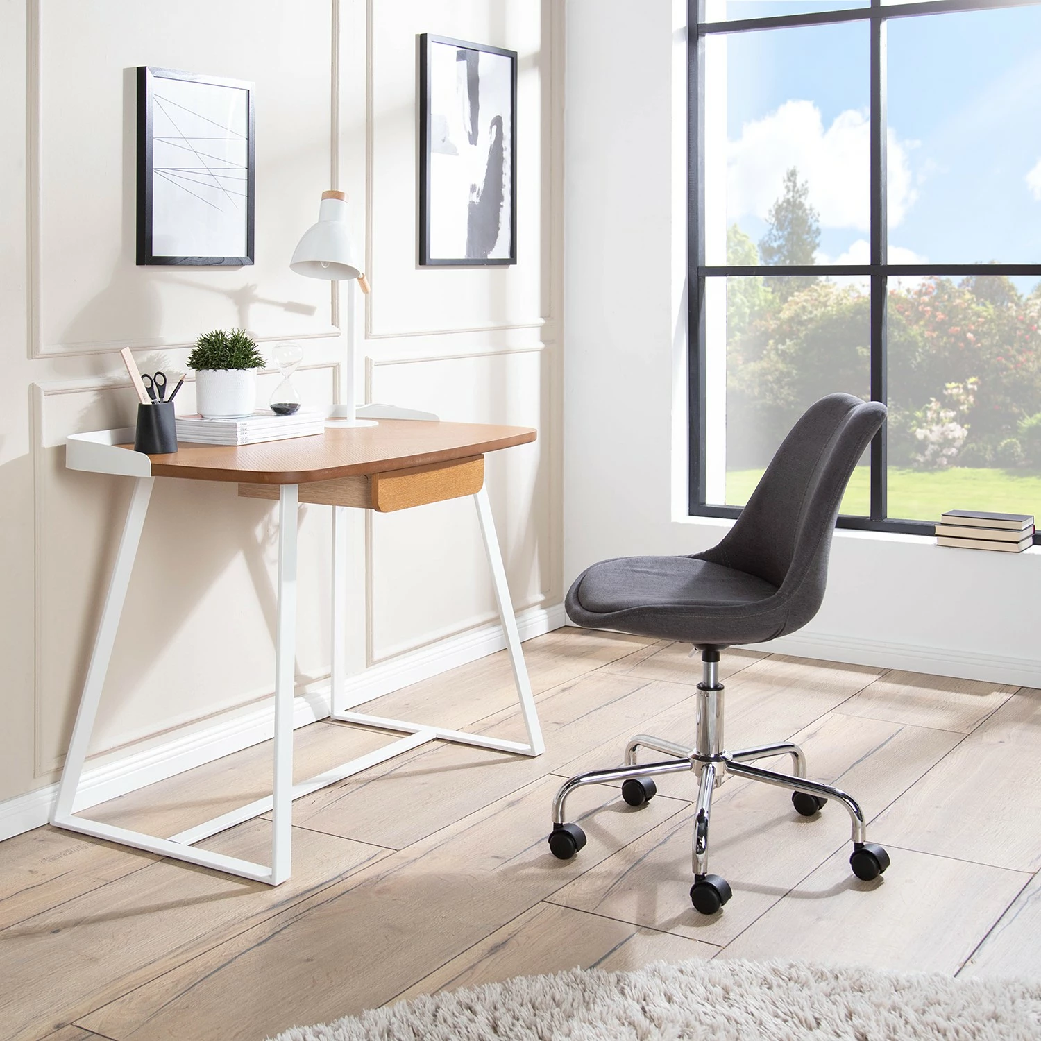 Mørteens Chaise pivotante Aledas II - Gris foncé - Chrome brillant 4 Mørteens Chaise pivotante Aledas II - Gris foncé - Chrome brillant – Image 2