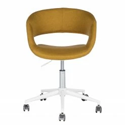 Mørteens Chaise de bureau Buggio - Tissu Cors: Jaune curry - Blanc -Chaises Boutique 1000277884 220330 030 DETAILS P000000001000277884