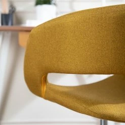 Mørteens Chaise de bureau Buggio - Tissu Cors: Jaune curry - Blanc -Chaises Boutique 1000277884 220330 037 DETAILS P000000001000277884